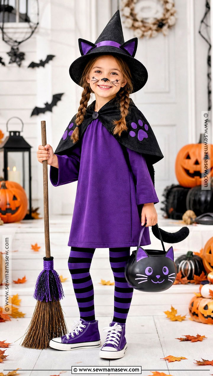 Friendly Witch Cat Costume - 30 cat costume ideas for kids