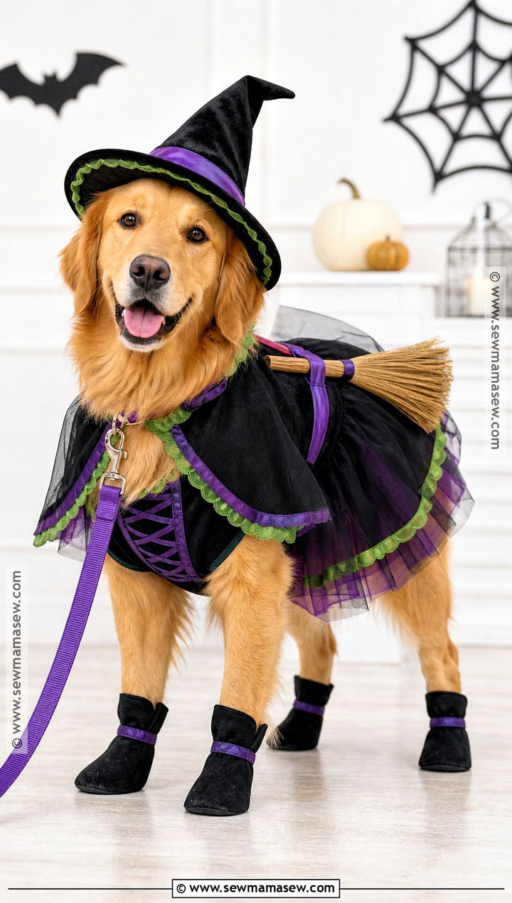 Friendly Witch Dog Costume - 40 dog costumes