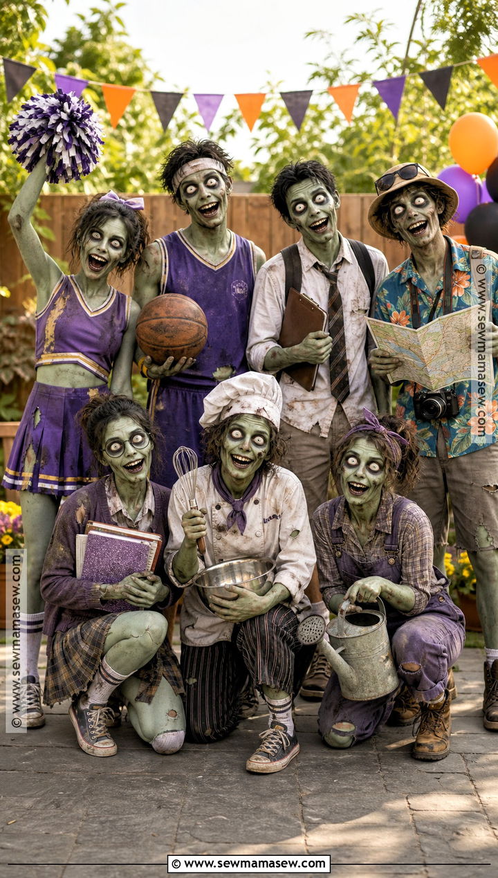 Friendly Zombie Group Costume - 30 halloween costumes for big groups