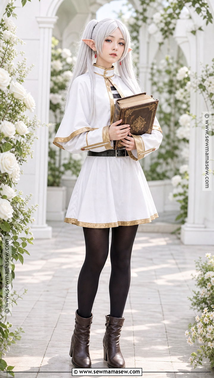 Frieren Cosplay With White Cape - 30 cosplay outfits for females