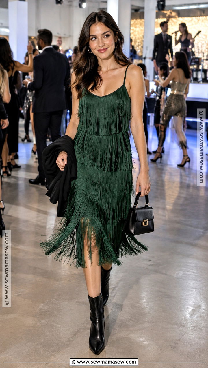 Fringe Dress Fall Party Outfit - 20 party fall outfits