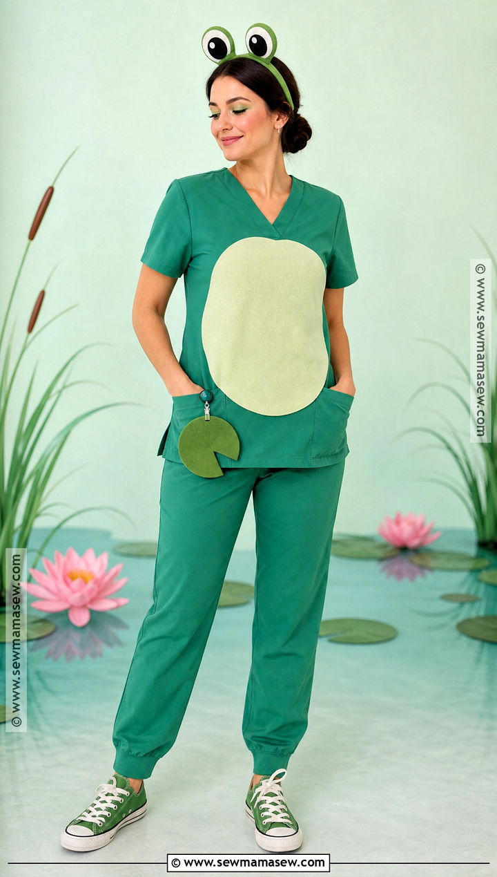 Frog Costume With Green Scrubs - 30 scrubs halloween costume ideas