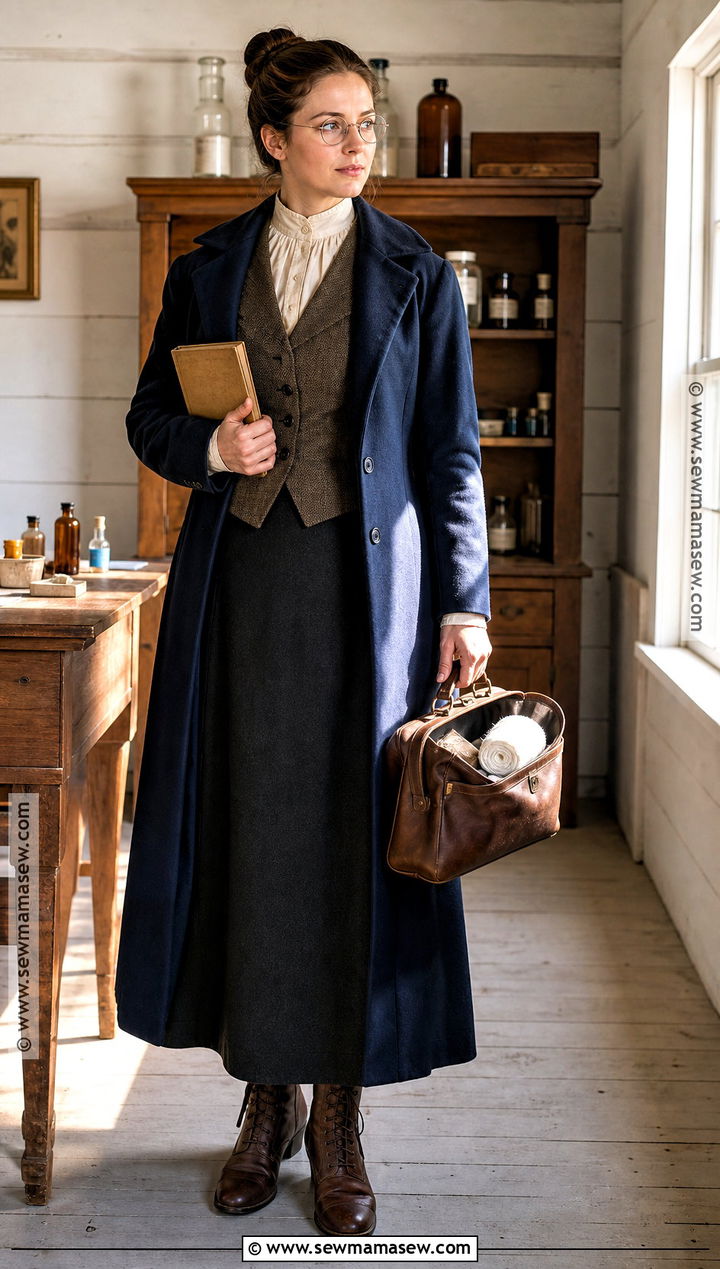 Frontier Doctor Costume With Medical Bag - 30 wild west costume ideas for women