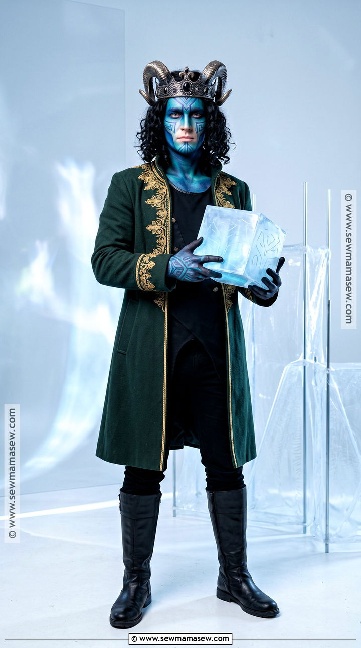 Frost Giant Loki Costume With Blue Makeup - 35 loki costume ideas