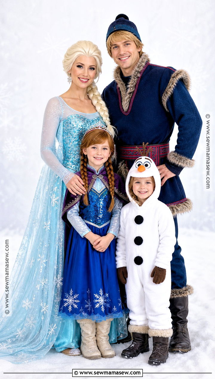Frozen Family Costume - 40 family halloween costumes for 4