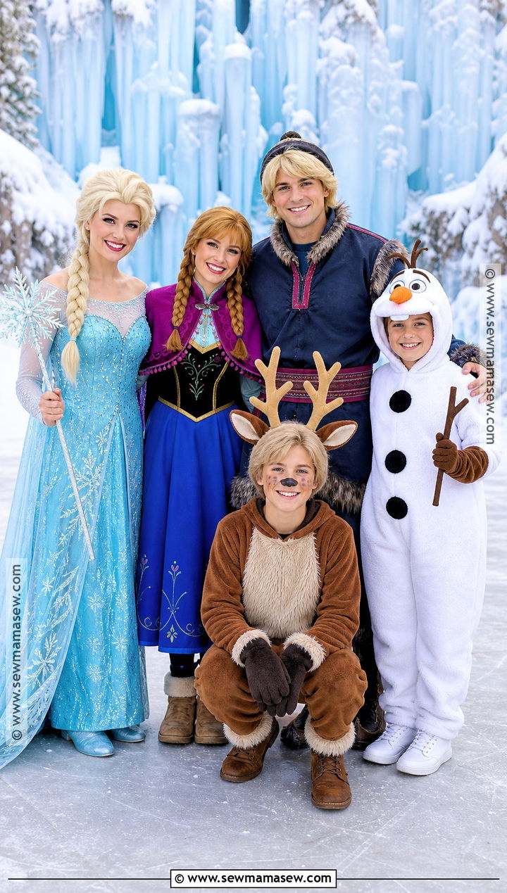 Frozen Family Costume With Five Characters - 30 frozen costume ideas