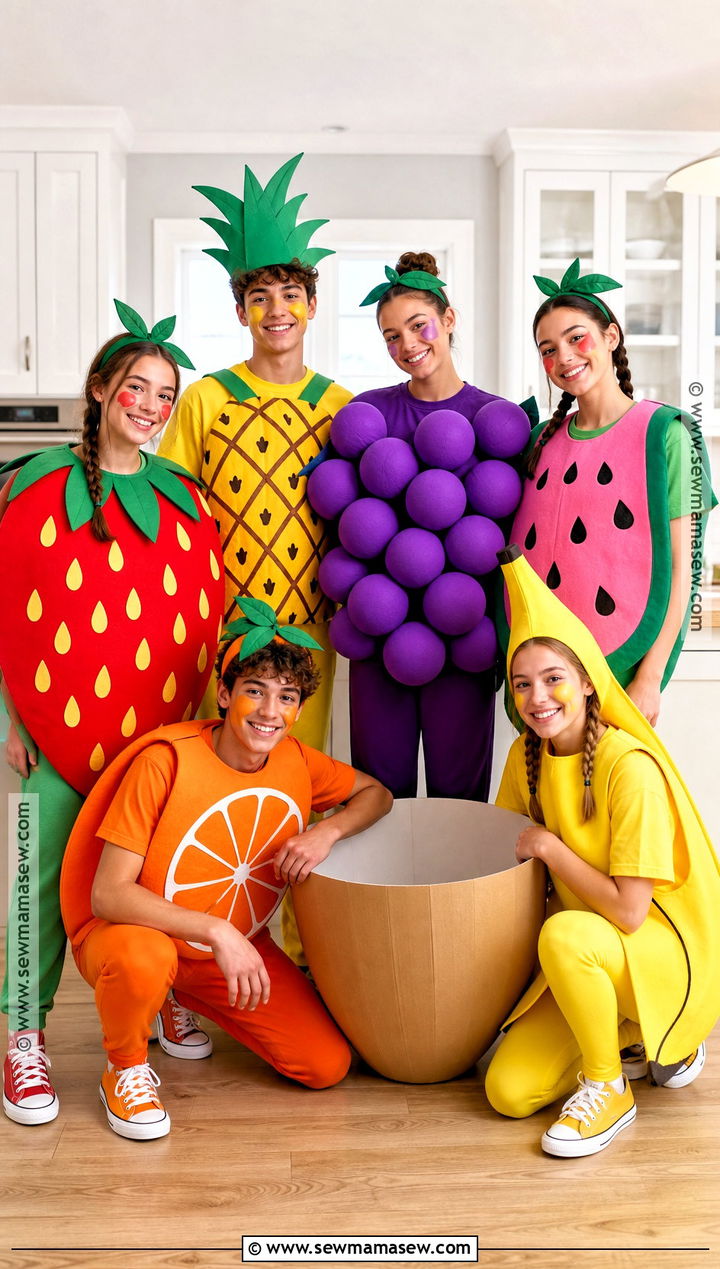 Fruit Salad Group Costume - 40 Group Halloween Costumes for Teens