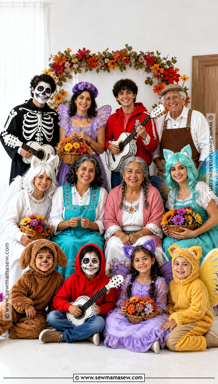 Full Coco Family Group Costume - 30 coco halloween costume ideas