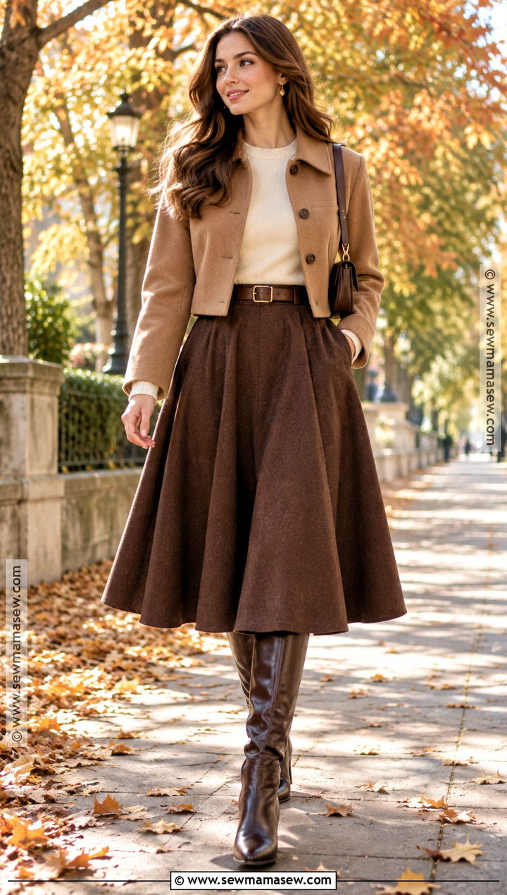 Full Midi Skirt And Sweater Outfit - 15 2026 fall styles for women
