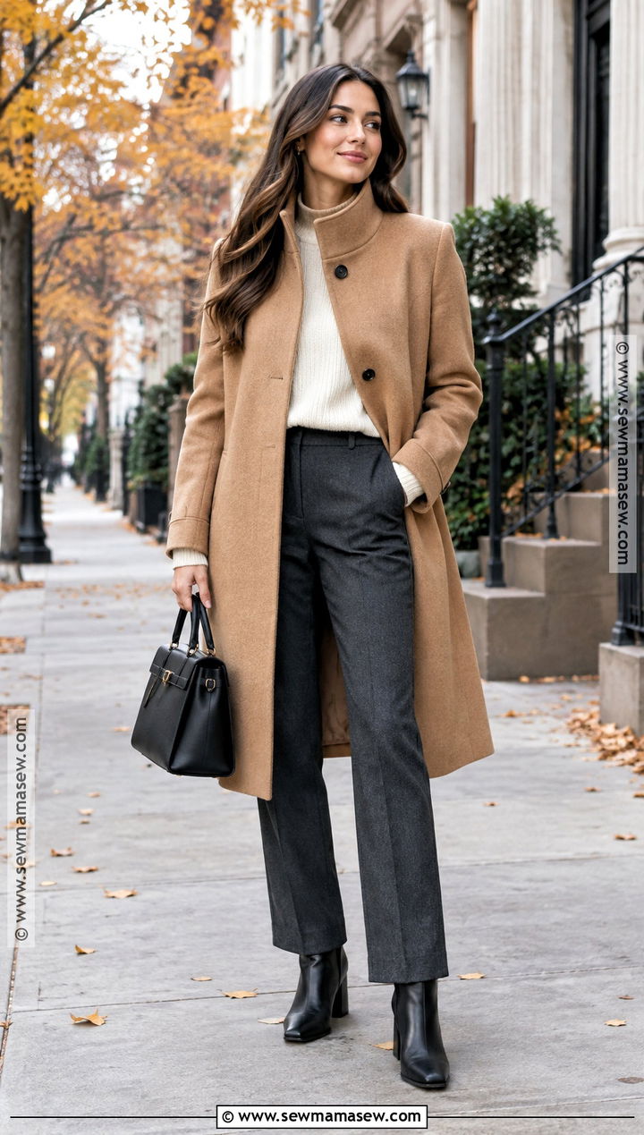 Funnel Neck Coat Fall Outfit - 25 fall style trends