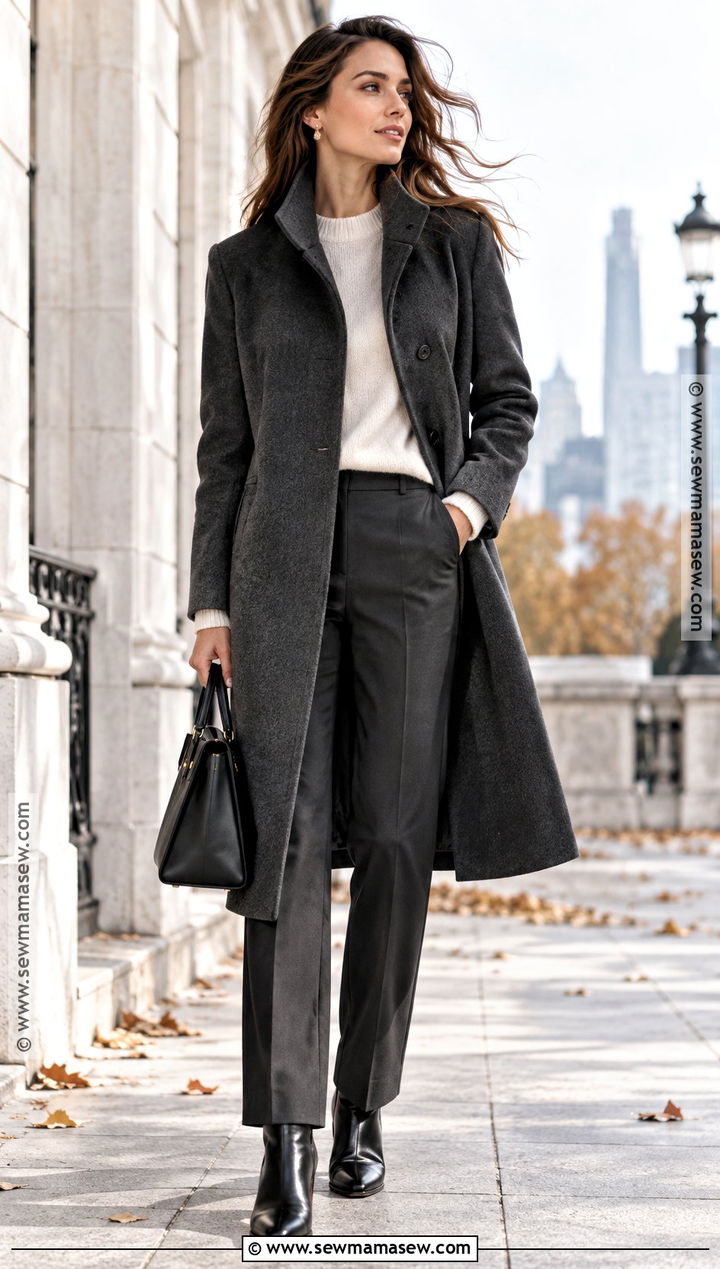 Funnel Neck Fall Coat Outfit - 25 fall coats for women