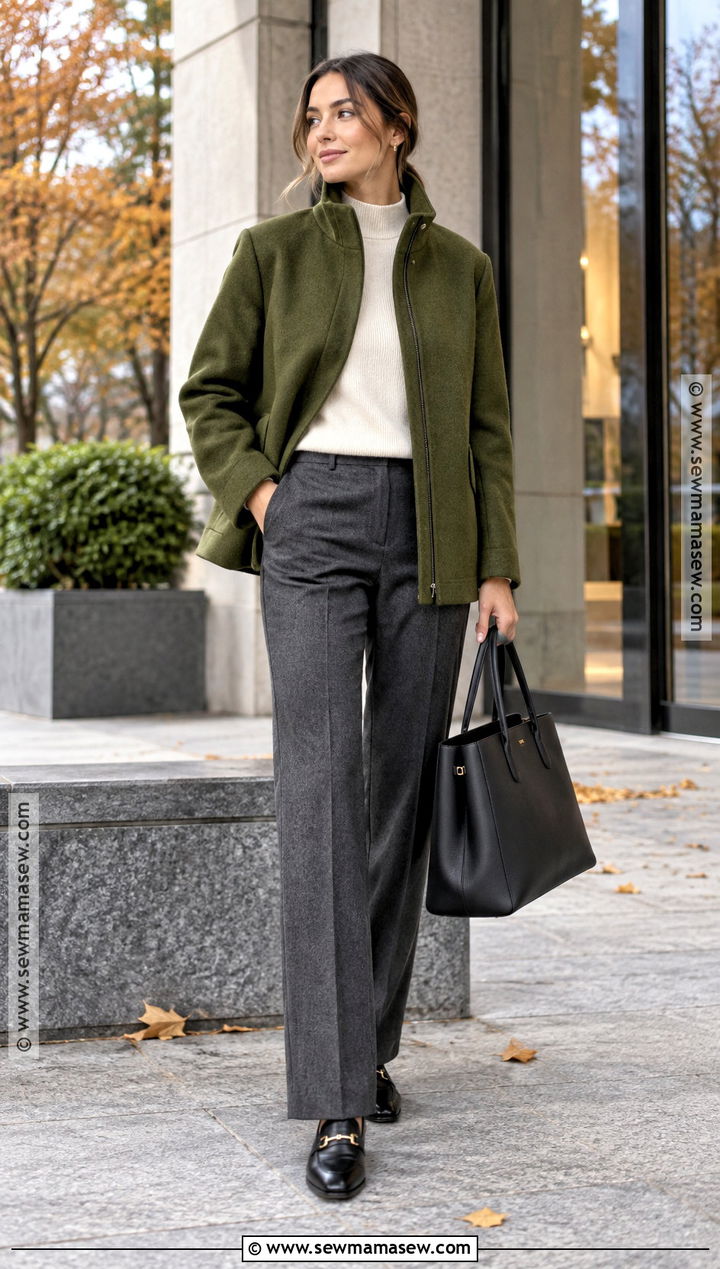 Funnel Neck Jacket Fall Outfit - 25 fall styles