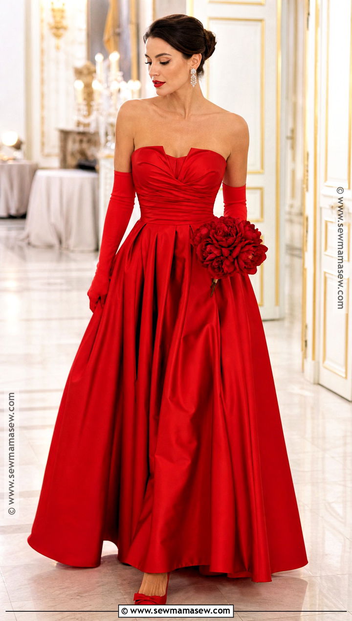 Funny Face Red Gown Costume - 30 audrey hepburn halloween costume ideas
