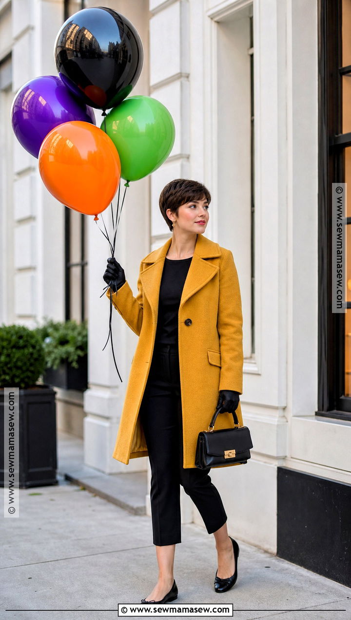 Funny Face Yellow Coat Costume - 30 audrey hepburn halloween costume ideas