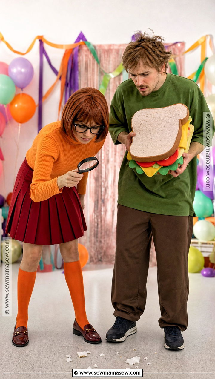 Funny Snack Lover Velma and Shaggy Costume - 35 velma and shaggy costume ideas