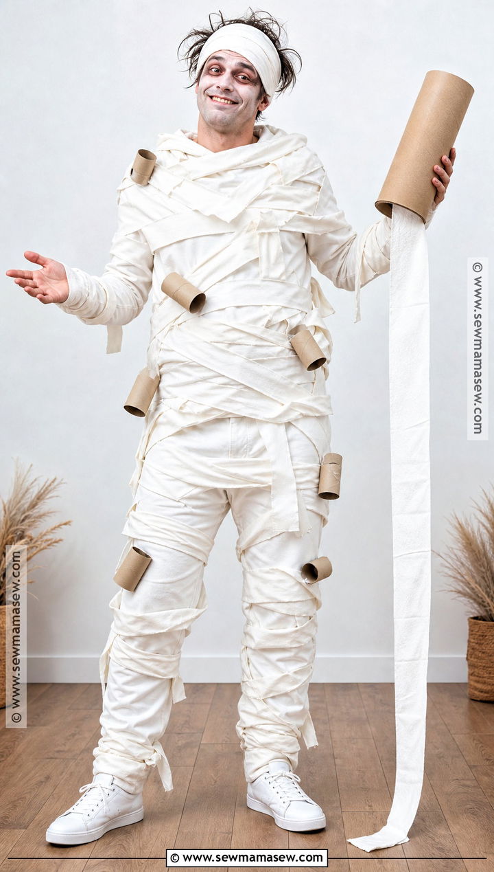 Funny Toilet Paper Mummy Costume - 40 mummy halloween costume ideas