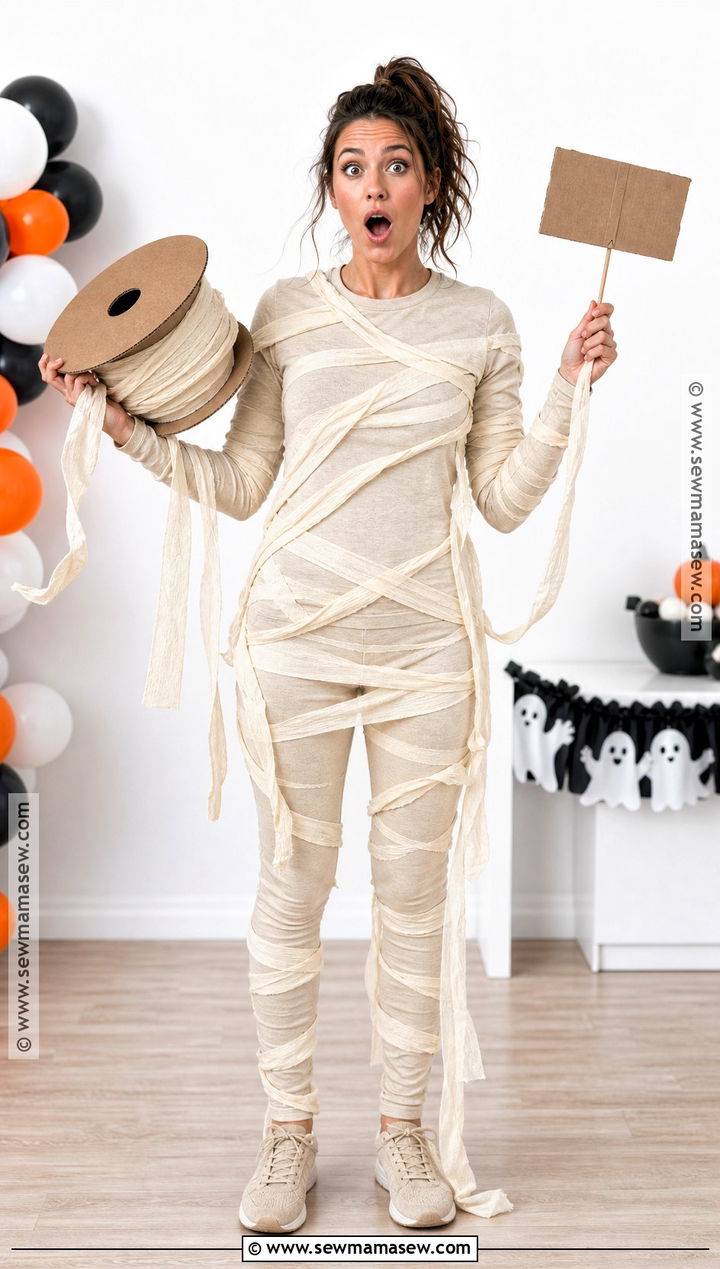 Funny Unraveled Mummy Costume - 35 mummy costume ideas for women