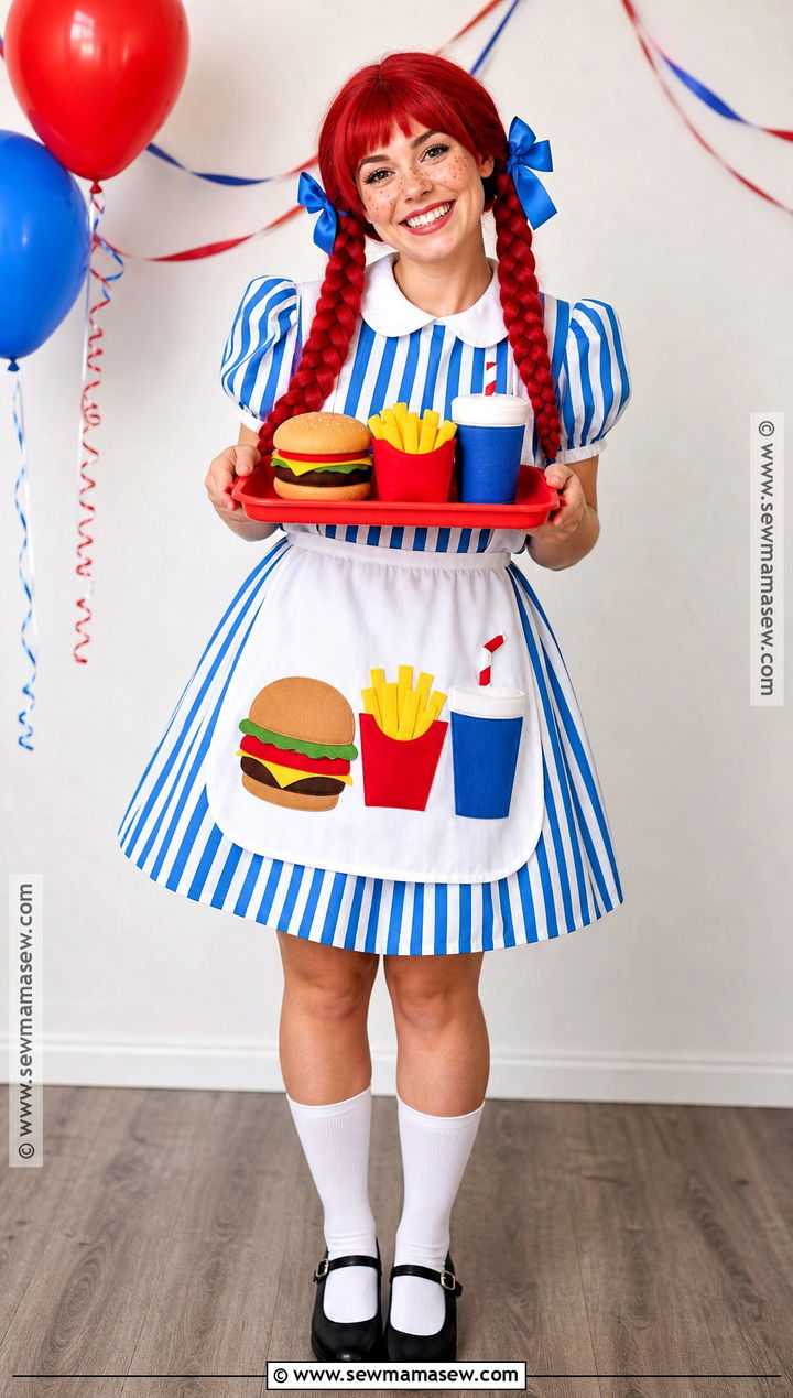 Funny Wendys Combo Meal Costume - 30 wendy halloween costume ideas
