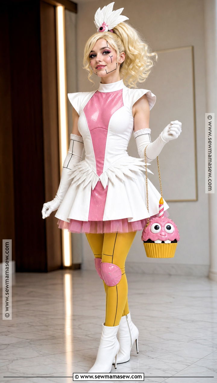 Funtime Chica Costume With Pink Bodice - 30 Chica Halloween Costume Ideas