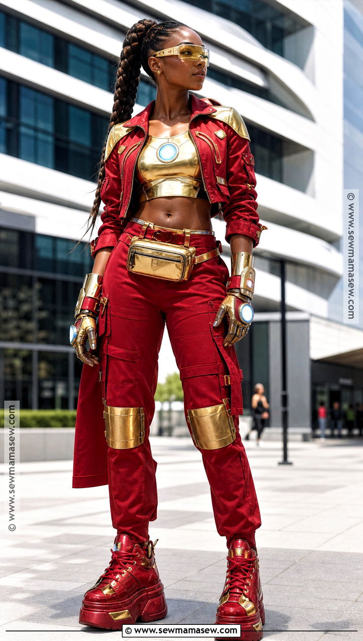 Futuristic Iron Man Streetwear Costume - 30 Iron Man Costume Ideas for Women
