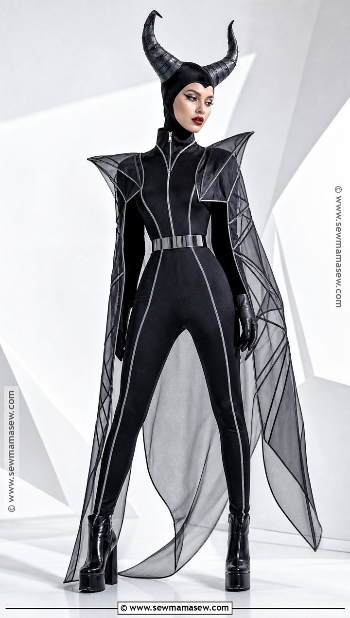 Futuristic Maleficent Costume With Metallic Details - 50 maleficent costume ideas