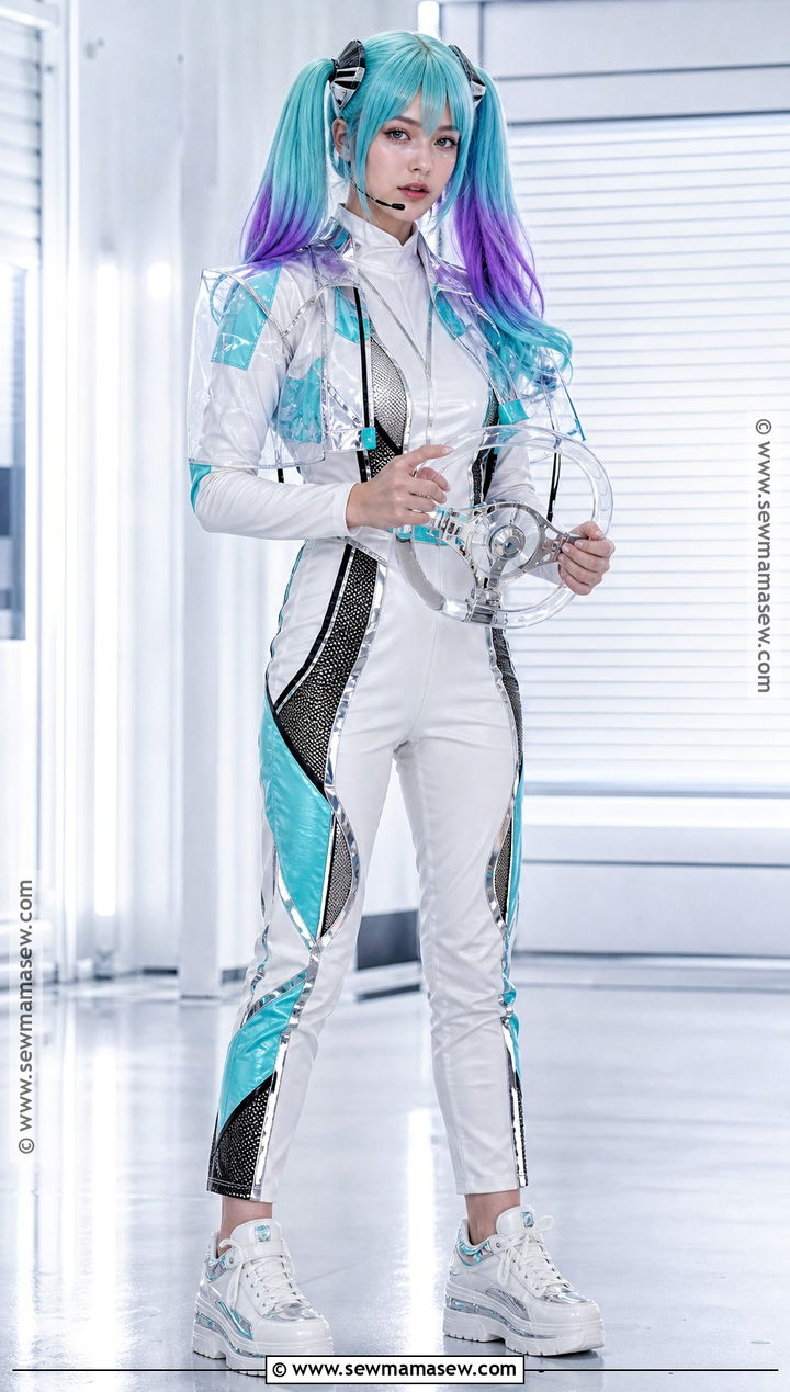 Futuristic Racing Miku Cosplay Costume - 45 miku cosplay ideas