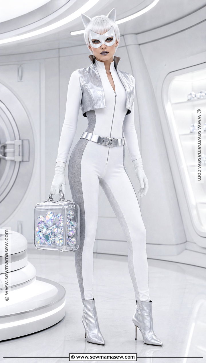 Futuristic White Catwoman Costume - 50 catwoman costume ideas