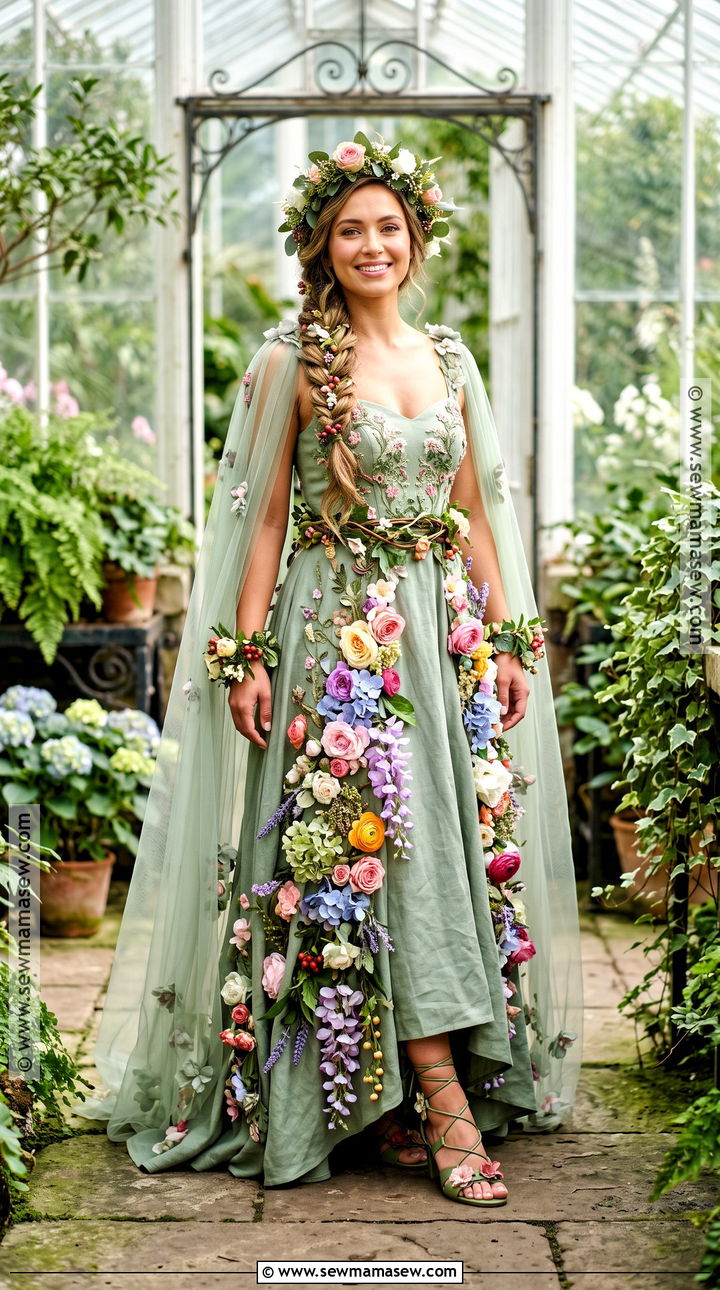Gaia Floral Garden Costume - 50 greek goddess costume ideas