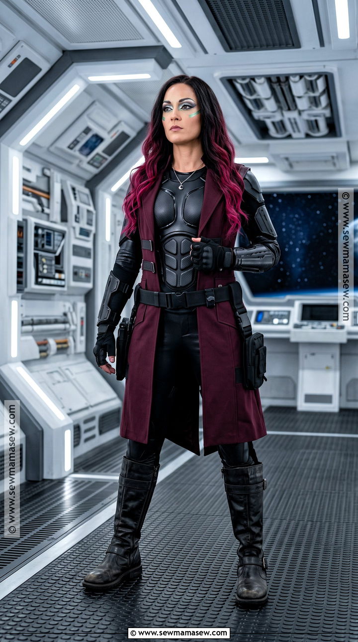 Gamora Cosplay With Black Armor - 35 marvel cosplay ideas
