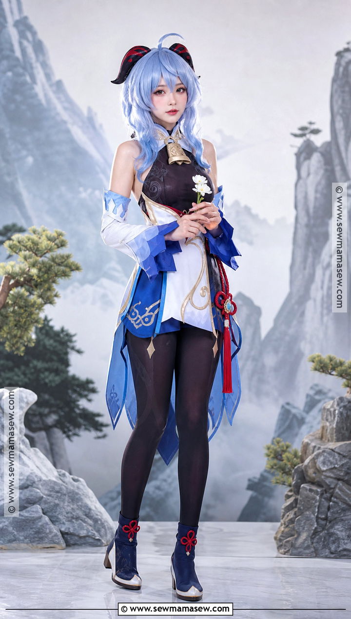 Ganyu Cosplay With Blue Ombre Wig - 30 seeu cosplay ideas