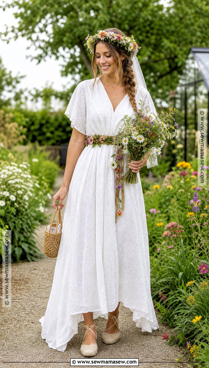 Garden Bride Costume With Floral Crown - 35 bride costume ideas