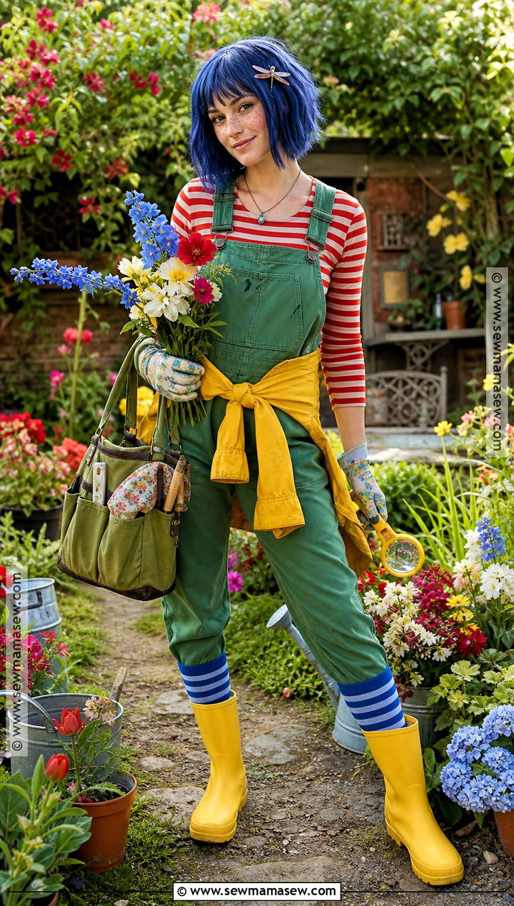 Garden Explorer Coraline Costume With Green Overalls - 30 caroline costume ideas