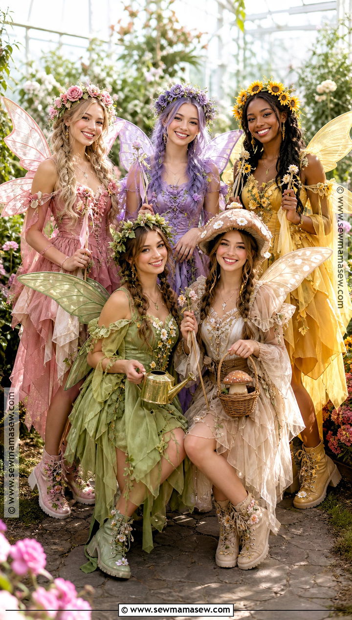 Garden Fairies Group Costume - 30 Halloween Costumes Women Group