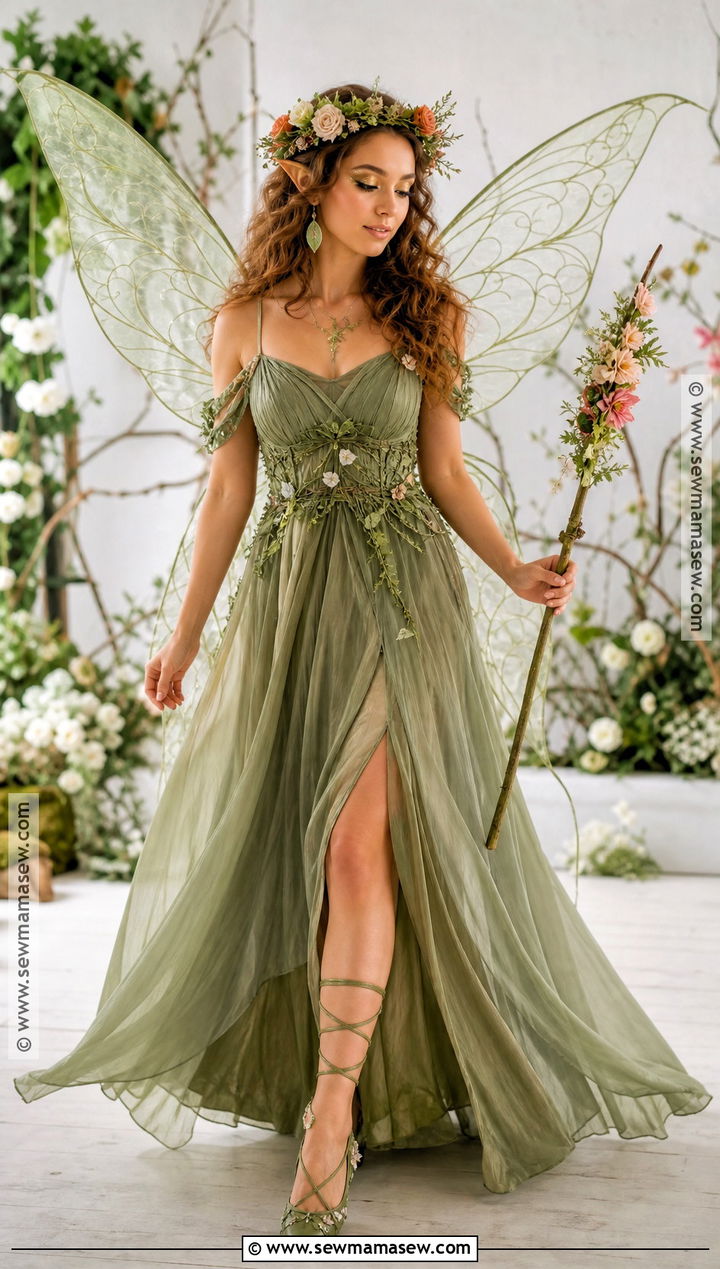 Garden Fairy Costume With Green Dress - 45 costume party ideas
