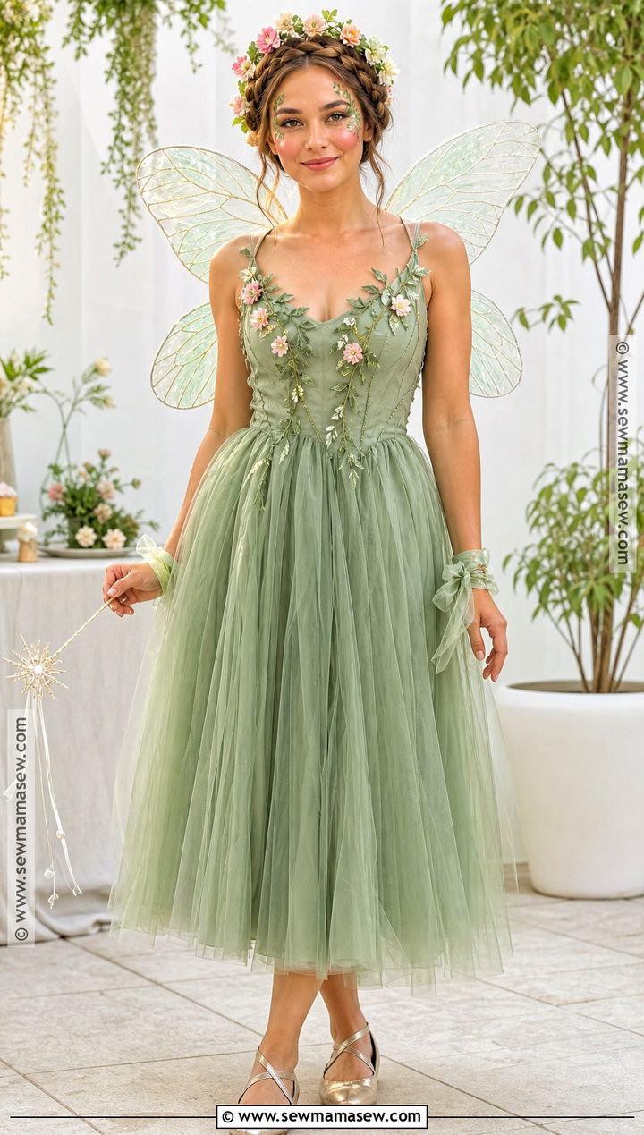 Garden Fairy Costume With Green Dress - 30 halloween costume party ideas
