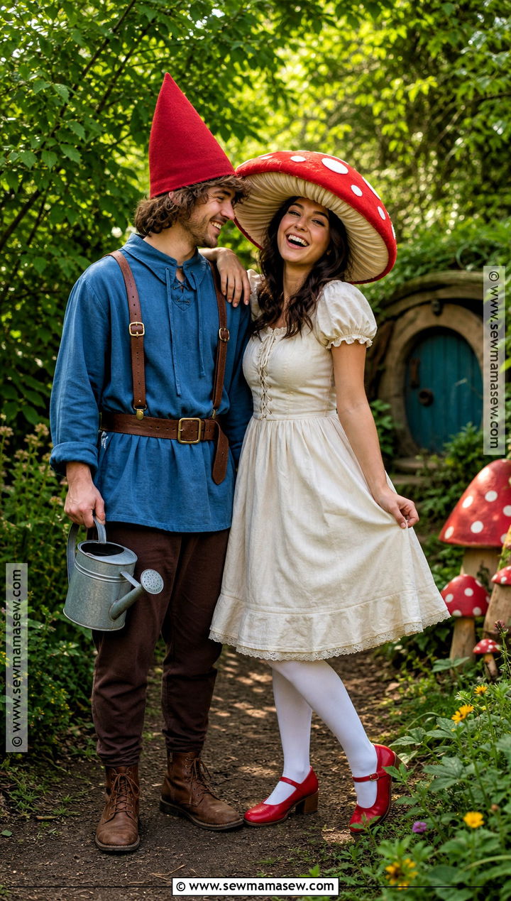 Garden Gnome And Mushroom Best Friend Costume - 45 best friend halloween costumes