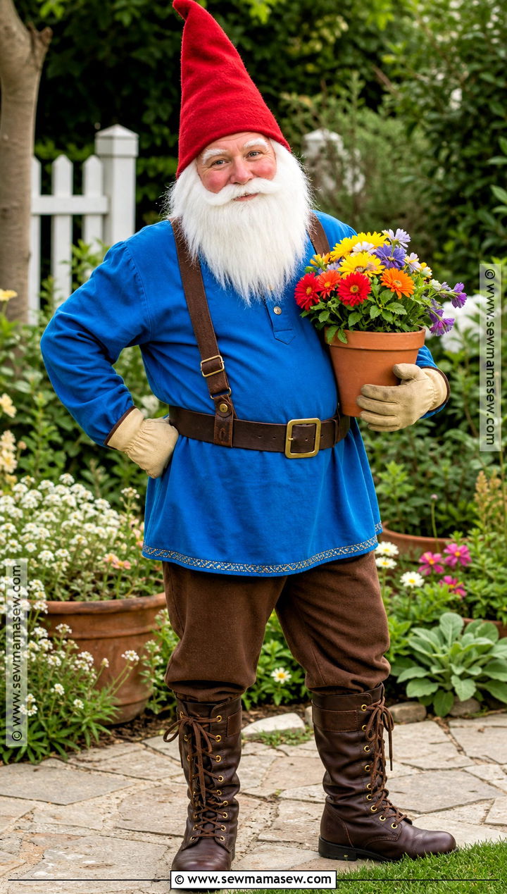 Garden Gnome Costume With Flower Pot - 40 unique costumes
