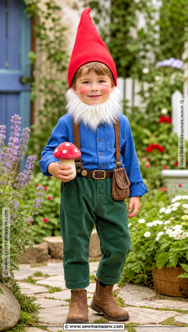 Garden Gnome Costume With Red Hat - 30 kid costume ideas