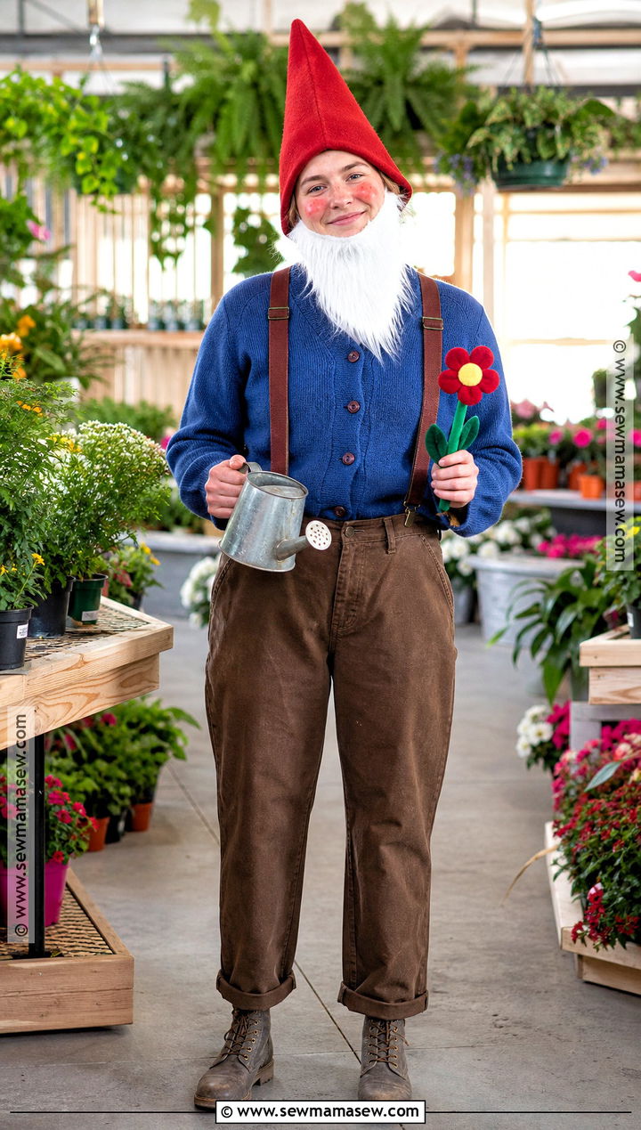 Garden Gnome Costume With Red Hat - 35 easy halloween costumes for work
