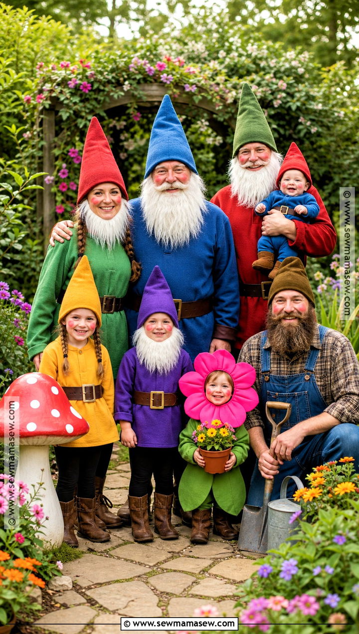 Garden Gnome Family Costume - 45 family costume ideas