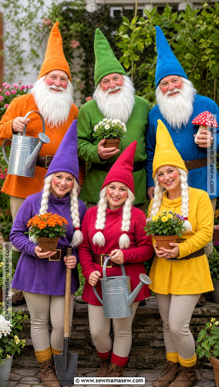 Garden Gnome Group Costume - 35 Funny Group Halloween Costumes