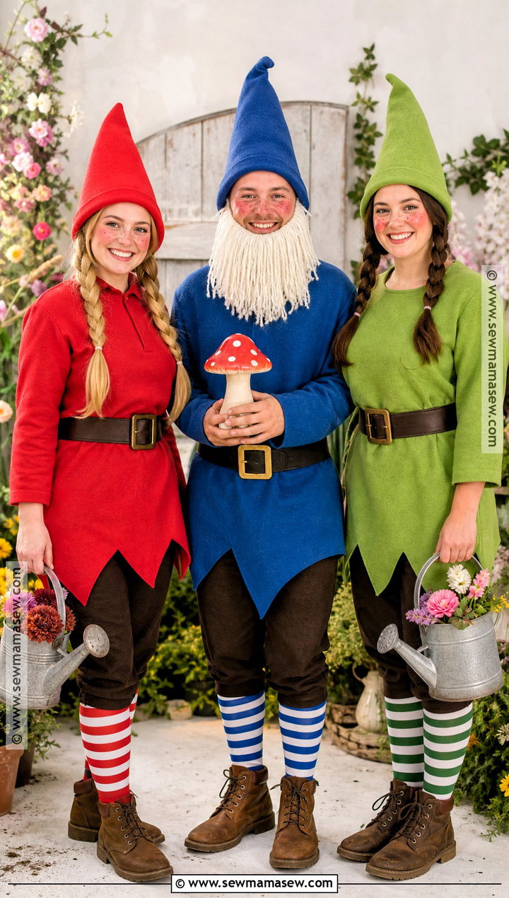 Garden Gnome Trio Costume - 30 3 people costumes