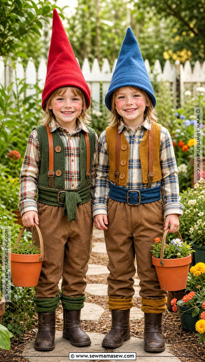 Garden Gnome Twin Costume - 35 twin costume ideas