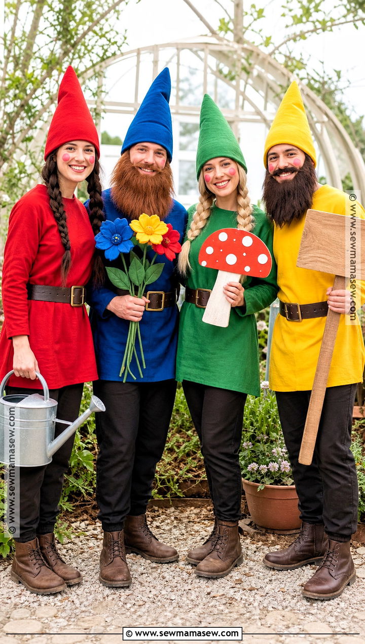 Garden Gnomes Group Costume - 30 costume ideas for 4 for friends