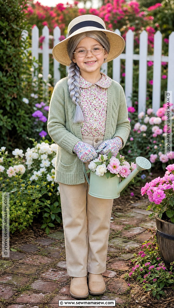 Garden Grandma Costume - 30 kids old lady costume ideas