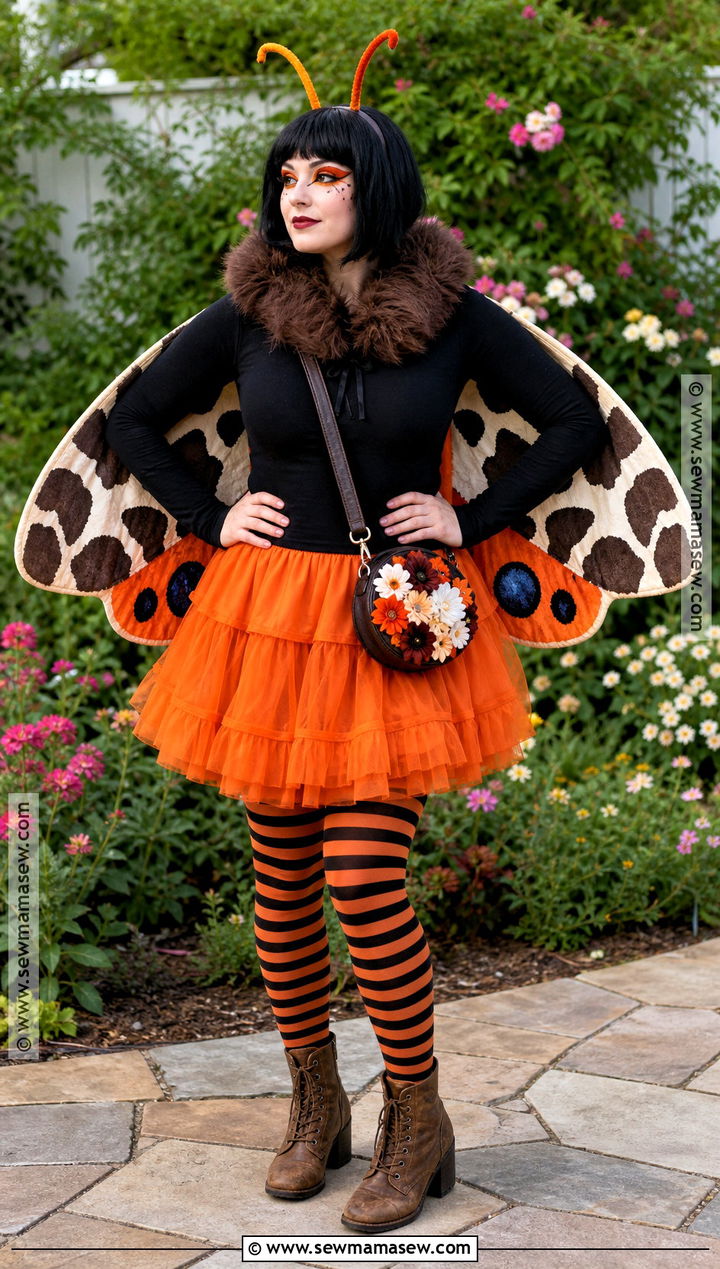 Garden Tiger Moth Cosplay With Orange Skirt - 30 Moth Cosplay Ideas