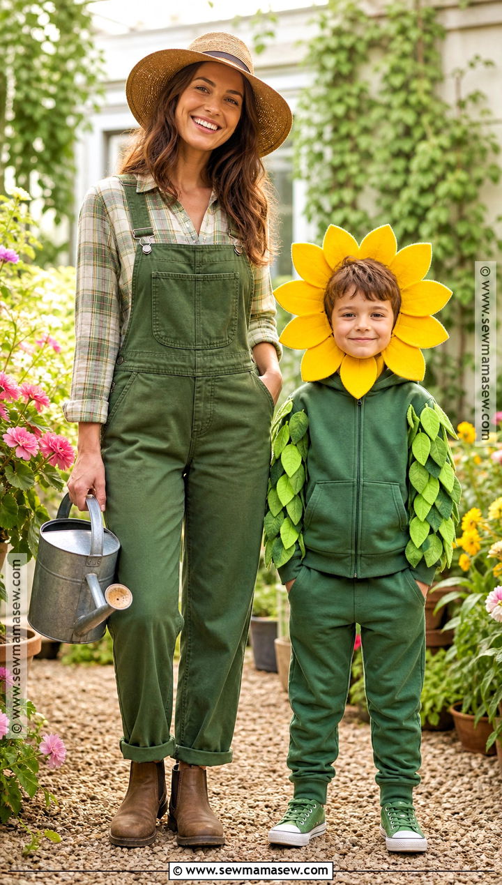 Gardener And Flower Costume - 30 mother son halloween costumes