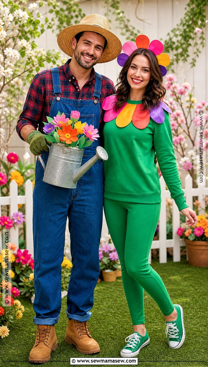 Gardener And Flower Couple Costume - 35 easy couples costume ideas