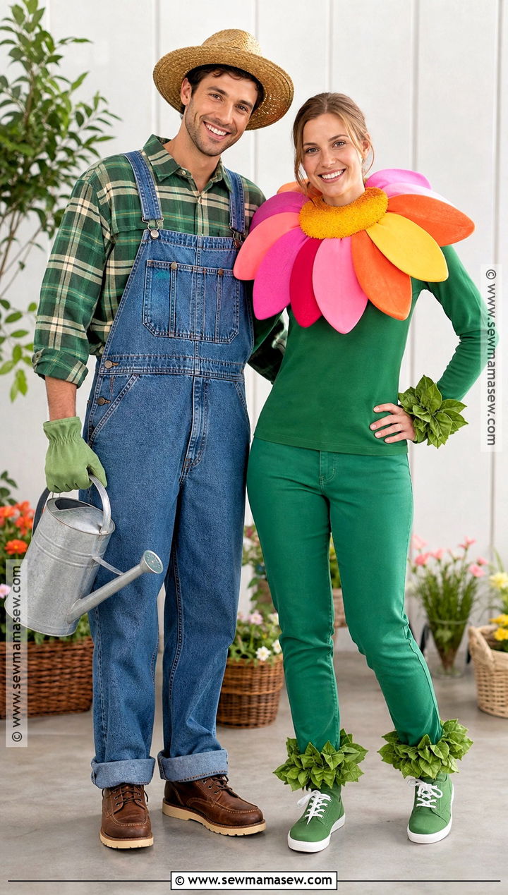 Gardener And Flower Couple Costume - 50 couple costumes for halloween