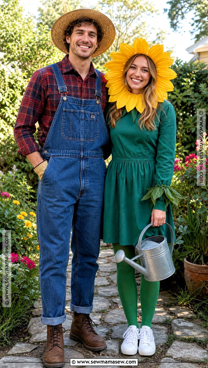 Gardener And Sunflower Couples Costume - 40 unique couples halloween costume ideas